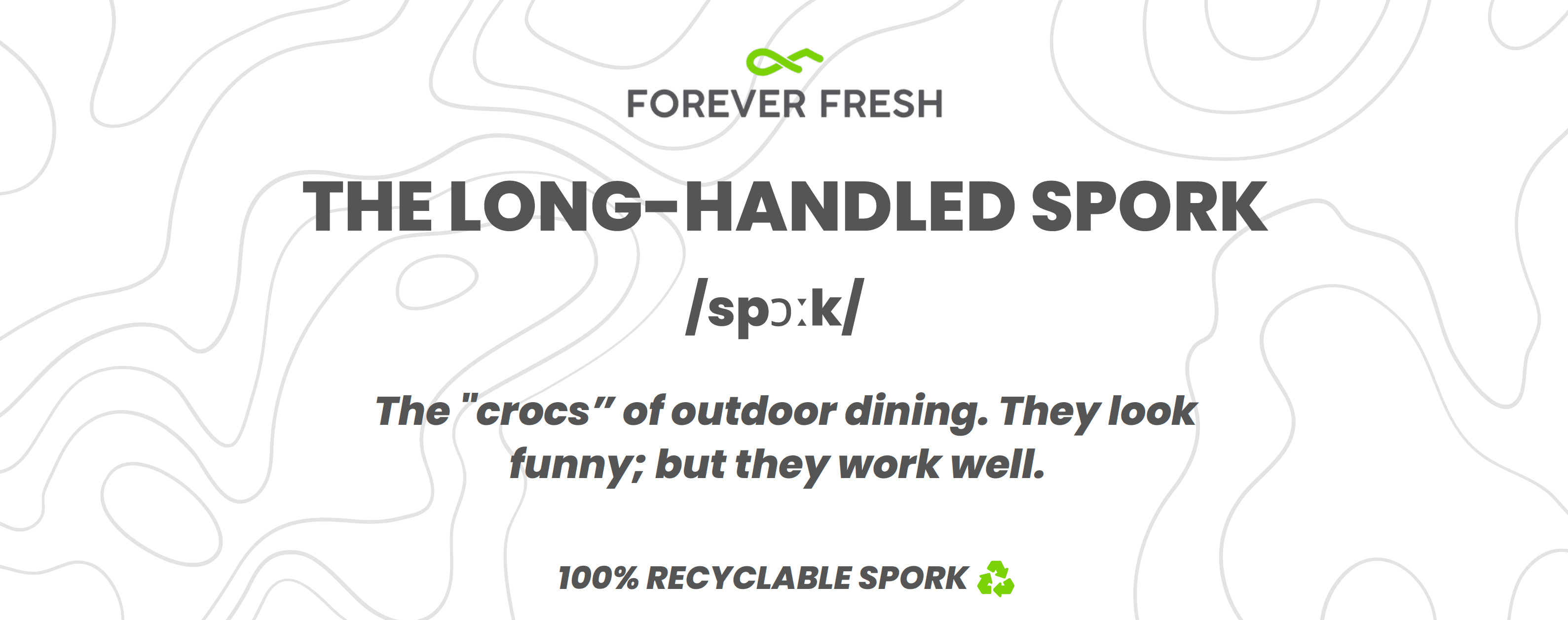 Long-Handled Spork - Black (200mm) - Forever Fresh Foods
