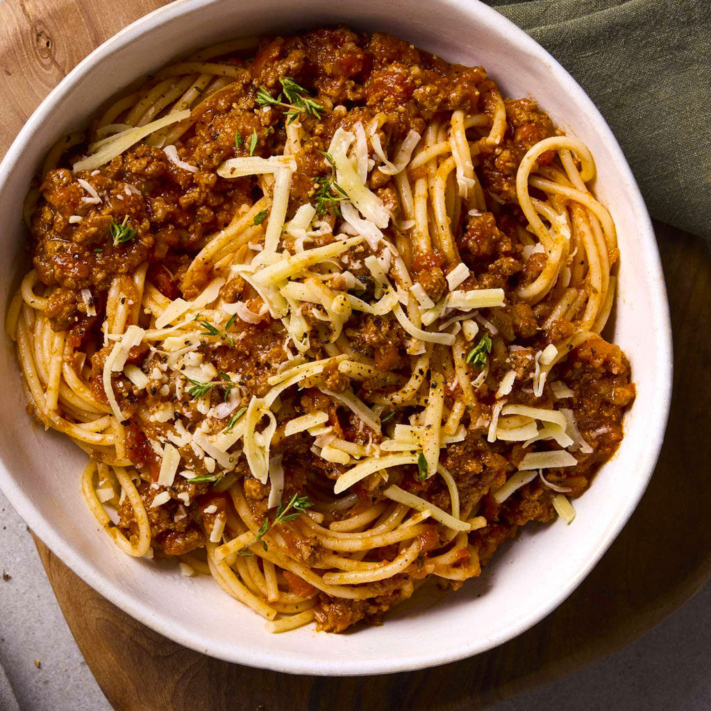 Classic Spaghetti Bolognese with Cheese