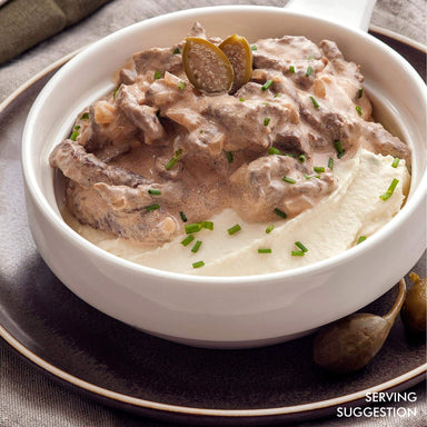Slow-cooked Beef Stroganoff with Mashed Potato - Forever Fresh Foods