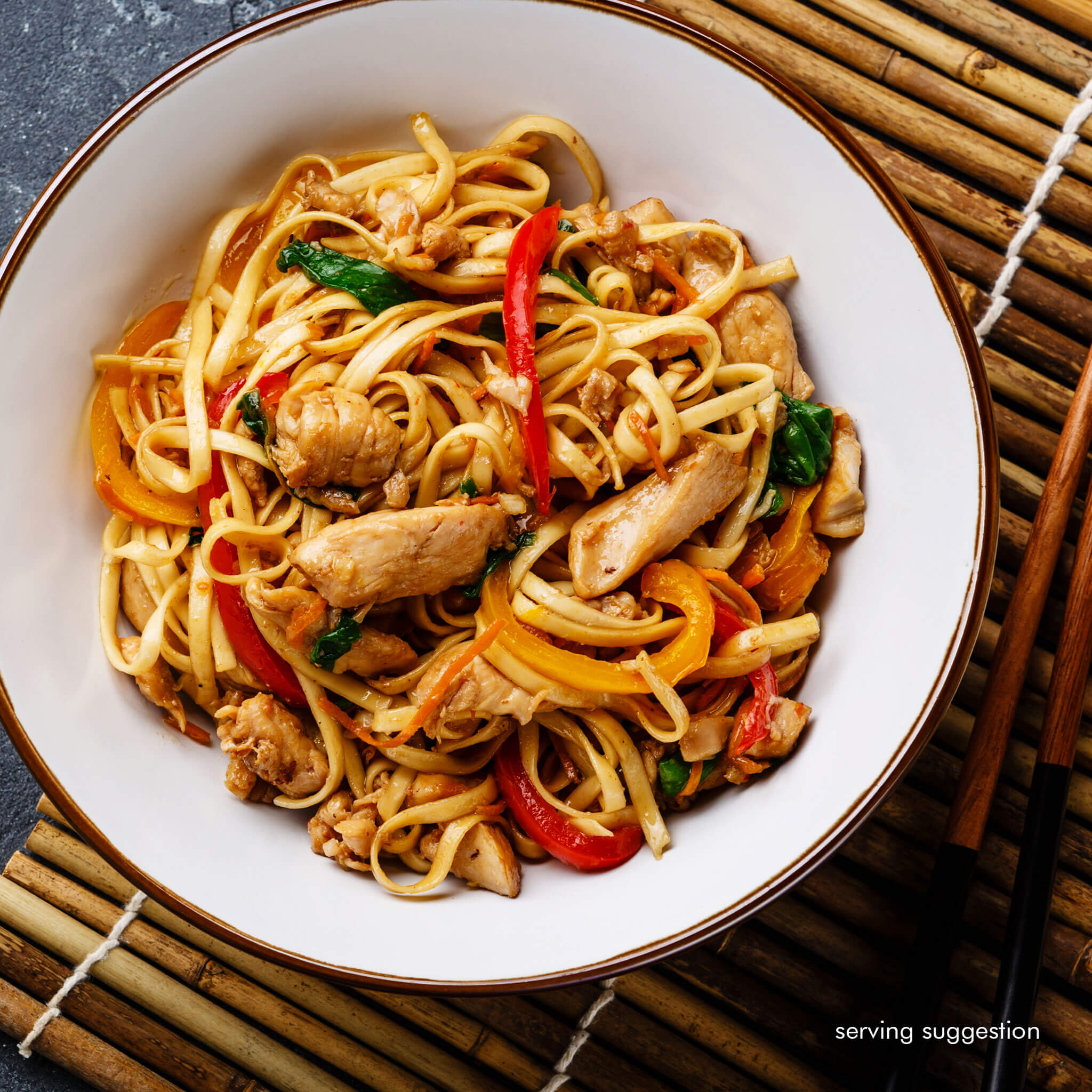 Asian-Styled Honey Soy Chicken Stir Fry with Noodles