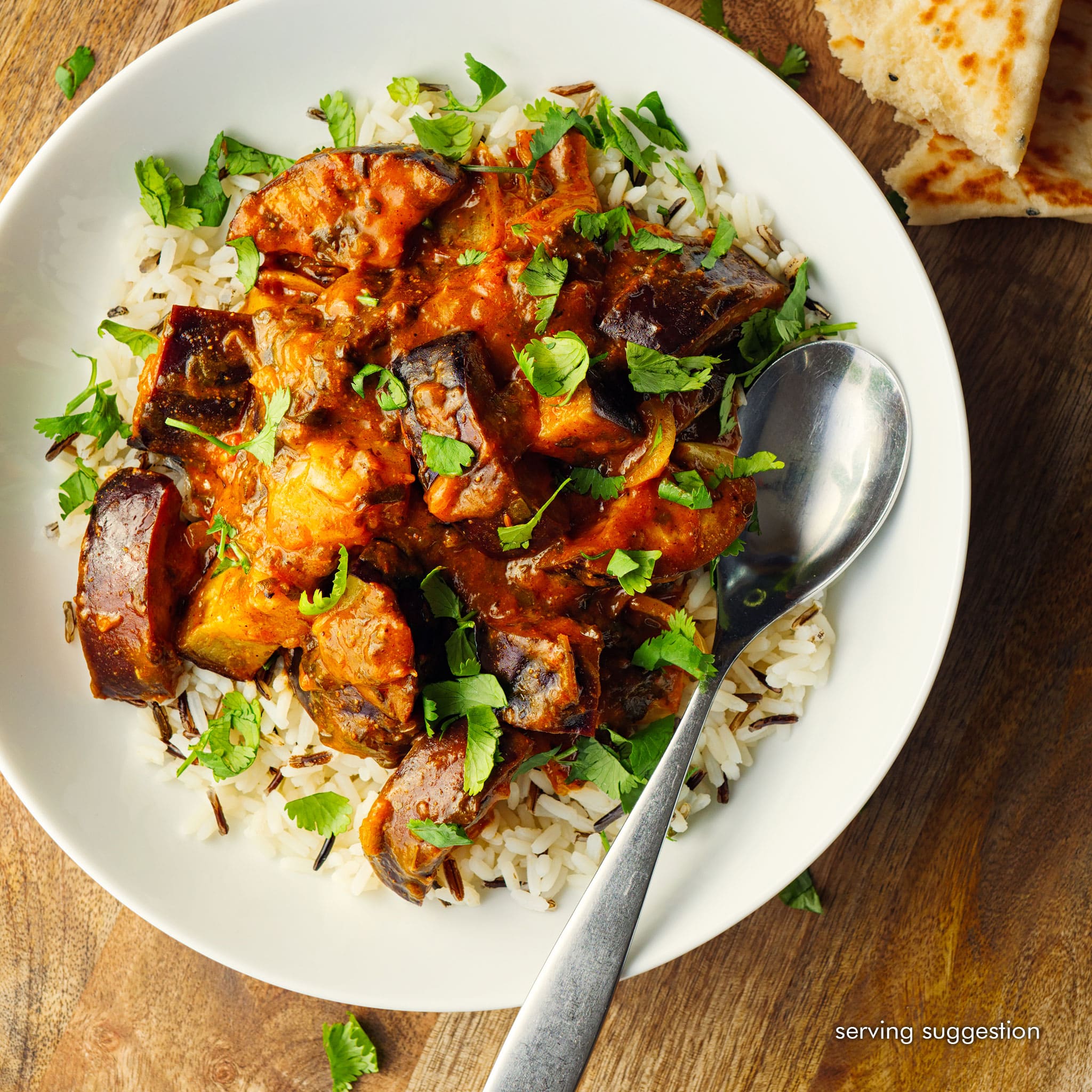 Roasted Aubergine & Coconut Curry with Basmati Rice - Forever Fresh Foods