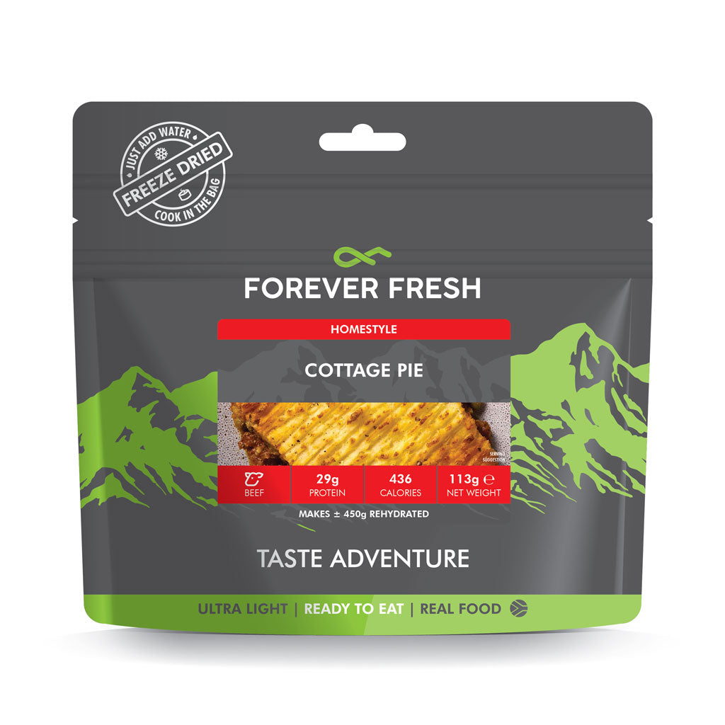 Forever Fresh freeze-dried cottage pie package on a white background