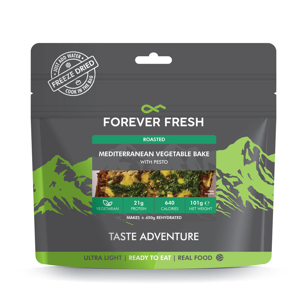 Forever Fresh Mediterranean Vegetable Bake with Pesto package on a white background