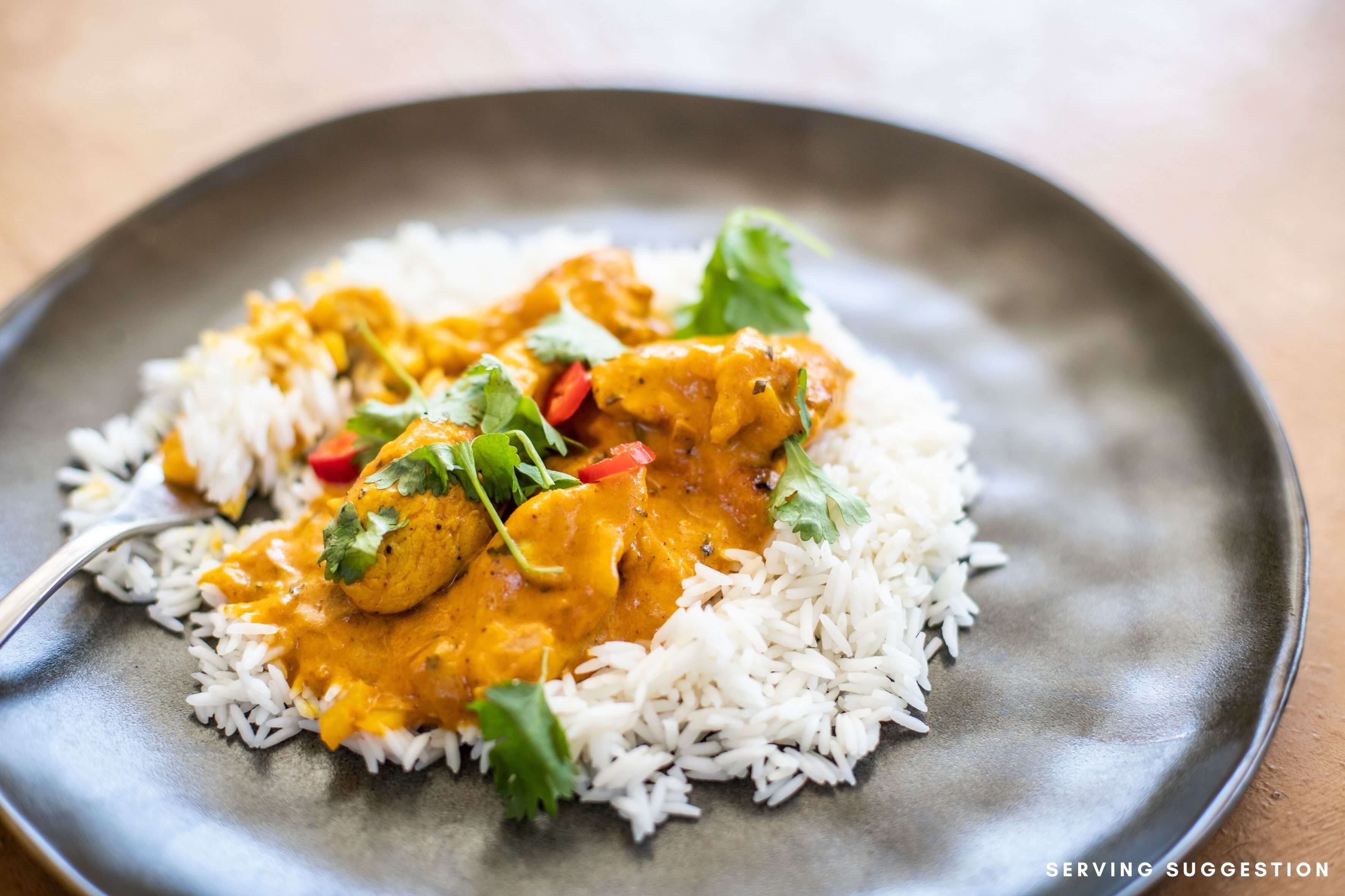 Mild and Creamy Butter Chicken with Basmati Rice - Forever Fresh Foods