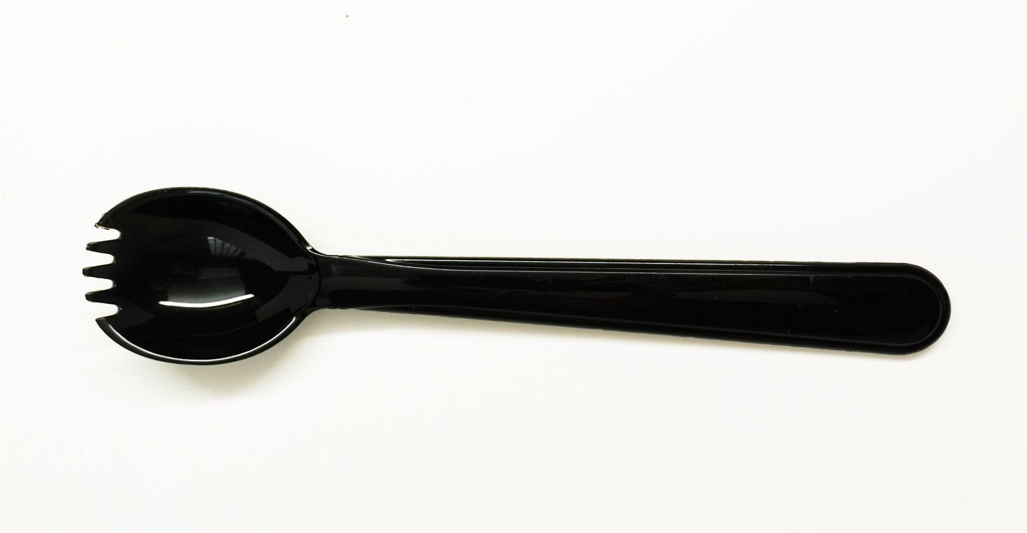 Long-Handled Spork - Black (200mm) - Forever Fresh Foods